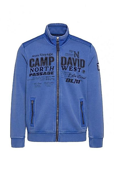 CAMP DAVID Sweatjacke mit Ripstop-Details und Label-Applikationen flight bl günstig online kaufen