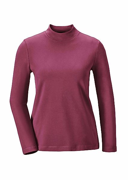 GOLDNER Longpullover "Kurzgröße Stehkragenshirt mit Langarm" günstig online kaufen