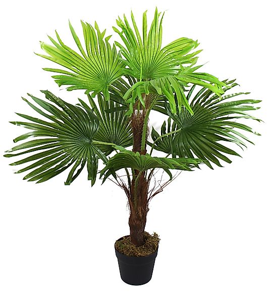 Kunstpalme künstliche Fächerpalme mit 9 Palmenwedel günstig online kaufen