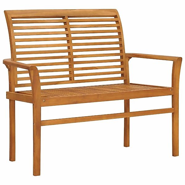 Gartenbank Mit Königsblauer Auflage 112 Cm Massivholz Teak günstig online kaufen