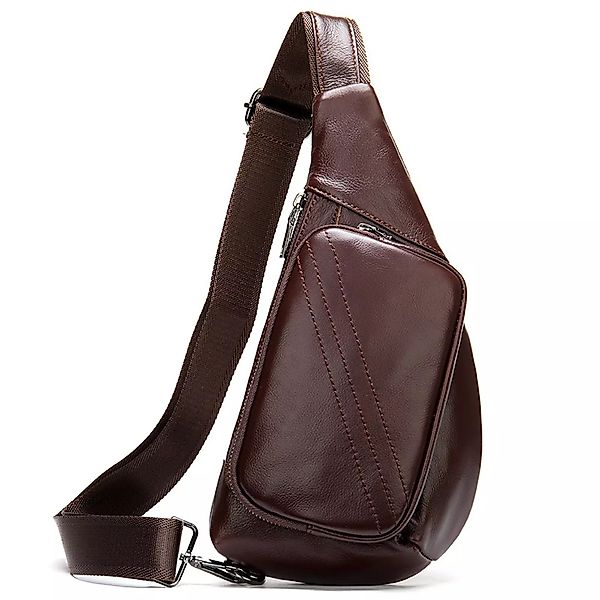 YUBRO-STUDIO Messenger Bag Herren Leder Brusttasche günstig online kaufen