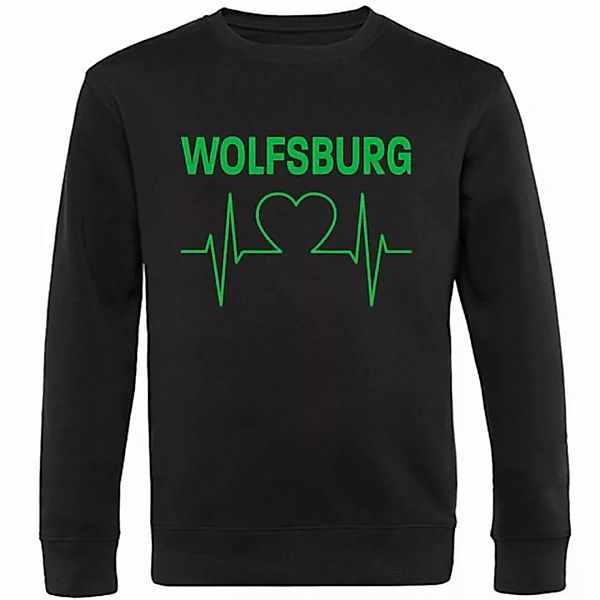multifanshop Sweatshirt Wolfsburg - Herzschlag - Pullover günstig online kaufen