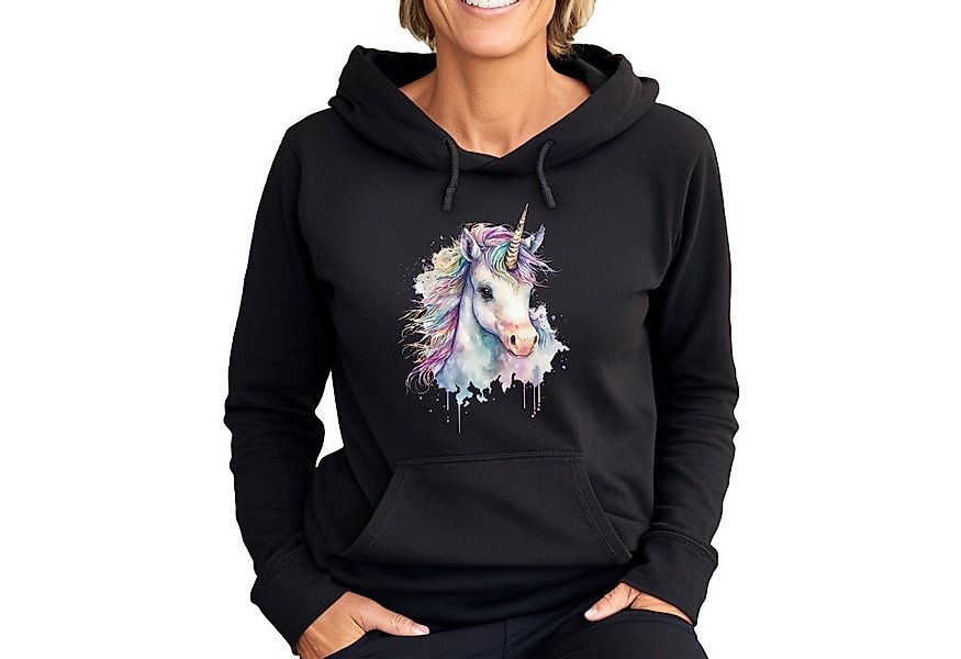Banco Hoodie Kapuzenpullover Damen Hoodie Pullover Basic mit Unicorn mit Ka günstig online kaufen