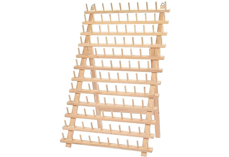 Curtzy Aufbewahrungsbox Holz Wandhalter für 120 Garnrollen - Spulenhalter ( günstig online kaufen