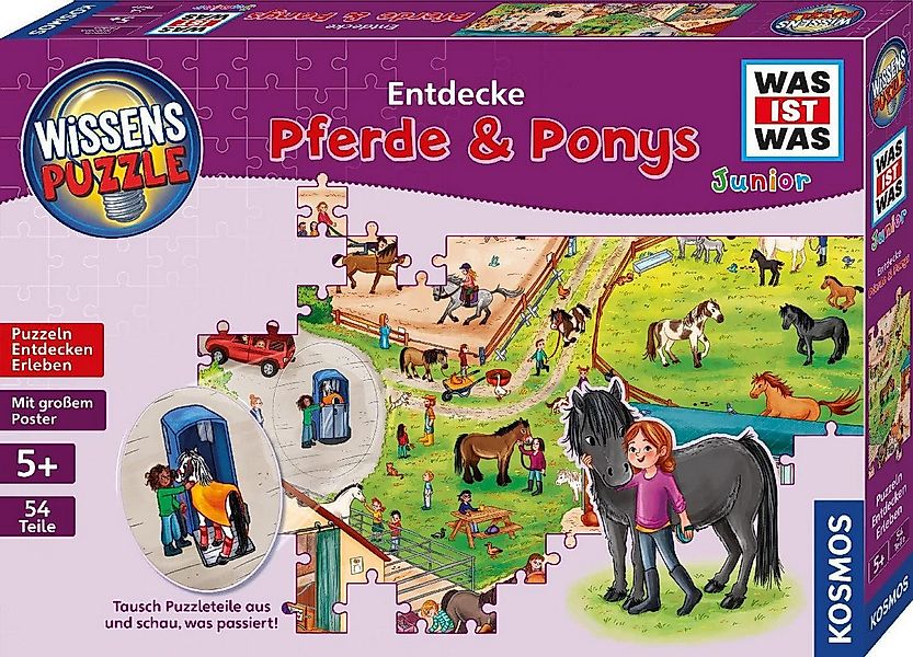Kosmos Puzzle KOSMOS 683672 - Wissenspuzzle Junior Entdecke Pferde & Ponys, günstig online kaufen