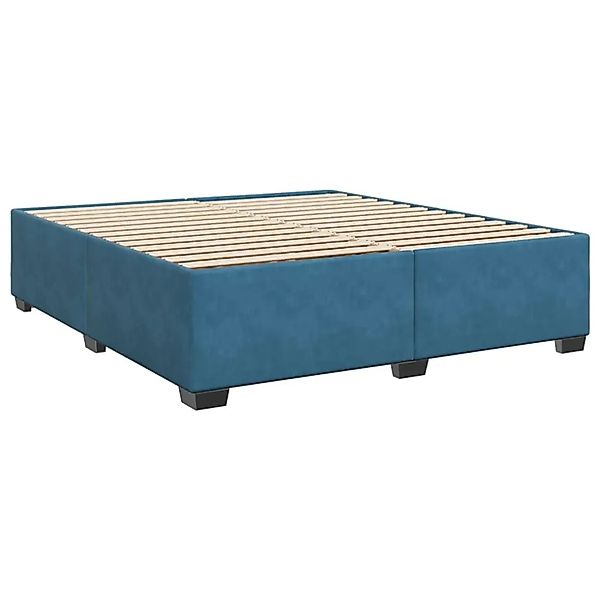 vidaXL Bettgestell Blau 200x200 cm Samt 3284659 günstig online kaufen