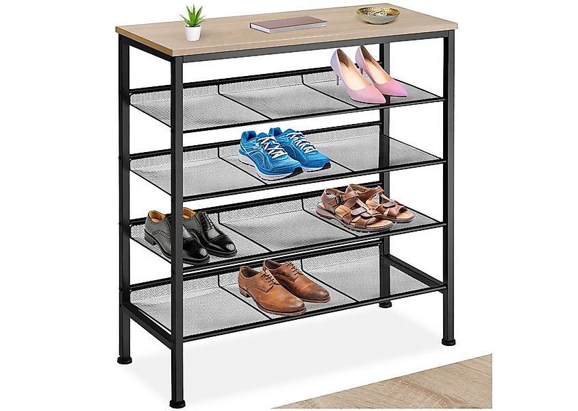 tectake Schuhregal Bournemouth, Set 1-tlg., Industrial Style günstig online kaufen