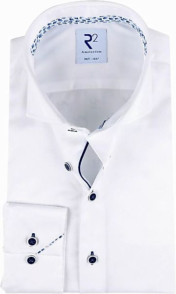 R2 Hemd Extra Long Sleeves Weiß - Größe 43 günstig online kaufen