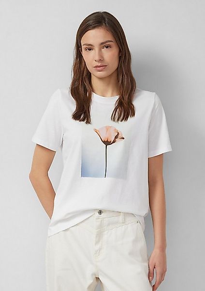 s.Oliver Kurzarmshirt T-Shirt Baumwoll-T-Shirt mit Frontprint günstig online kaufen