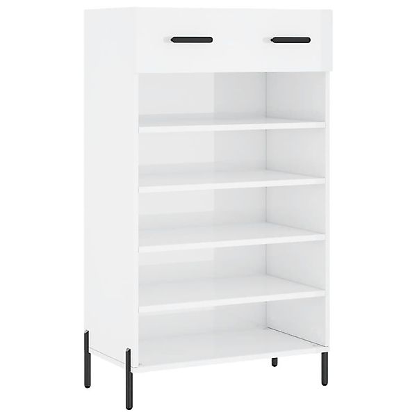 vidaXL Schuhschrank Schuhschrank Hochglanz-Weiß 60x35x105 cm günstig online kaufen