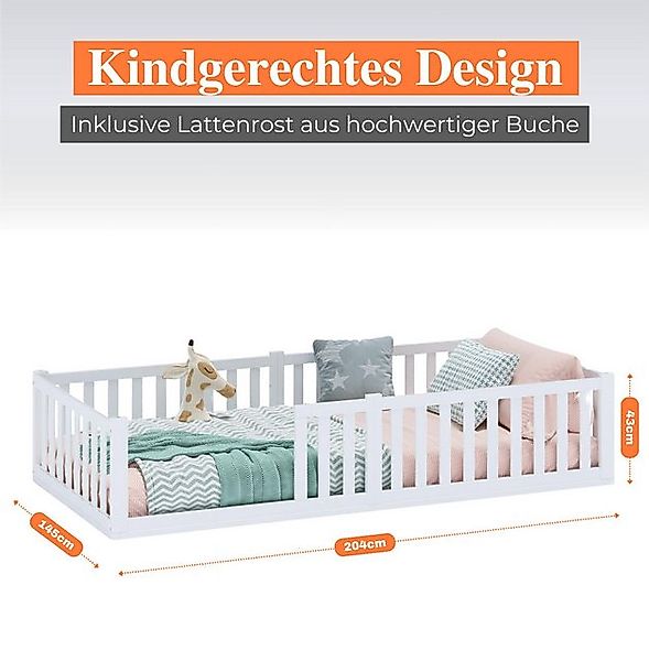 Alavya Home® Kinderbett Bodenbett TITAN aus Buchenholz FSC® zertifizert mit günstig online kaufen