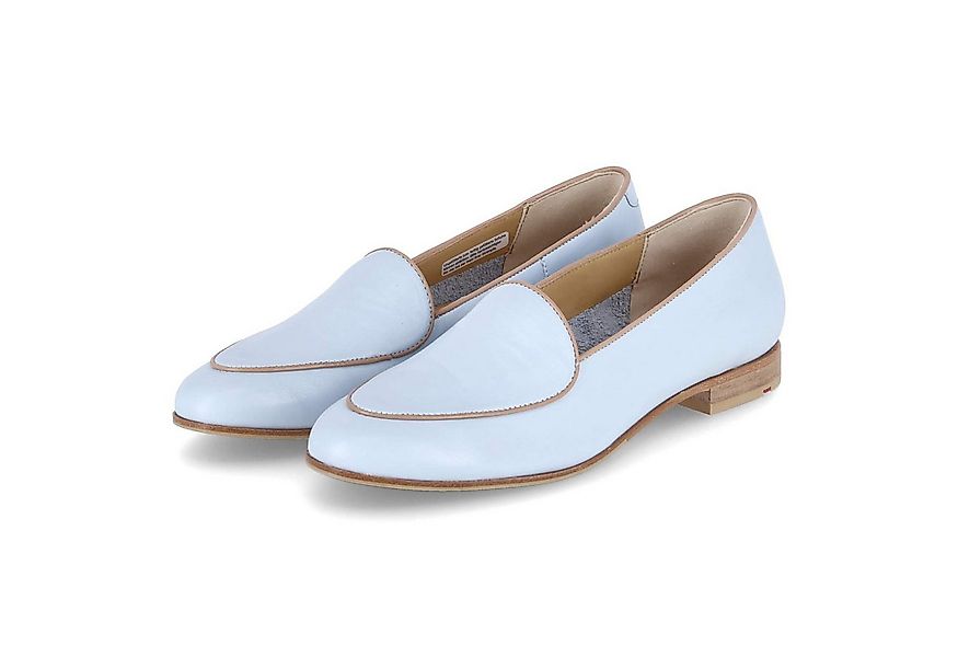 Lloyd Lloyd 1573118 Damen Glattleder hellblau Slipper günstig online kaufen