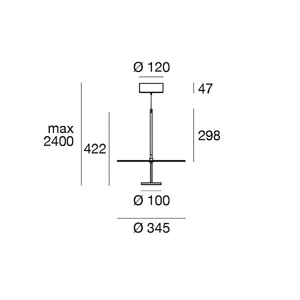 LED-Hängeleuchte Stilo_P, schwarz,  Ø 35 cm, IP40 günstig online kaufen
