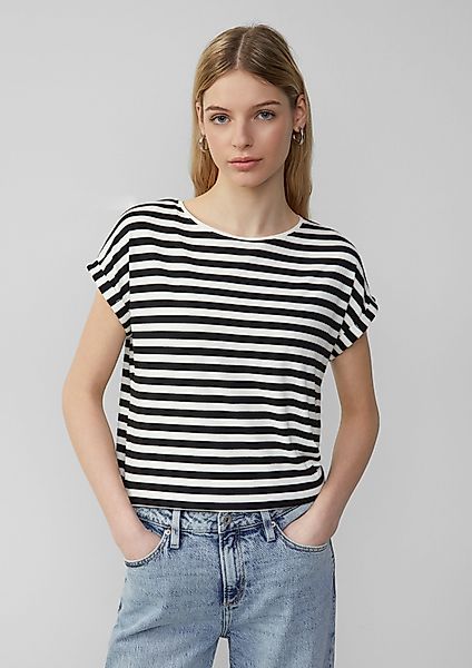 QS Kurzarmshirt Locker geschnittenes T-Shirt aus günstig online kaufen