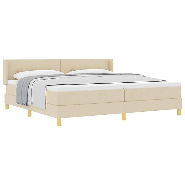vidaXL Boxspringbett mit Matratze Creme 200 x 200 cm Stoff 3341319 günstig online kaufen