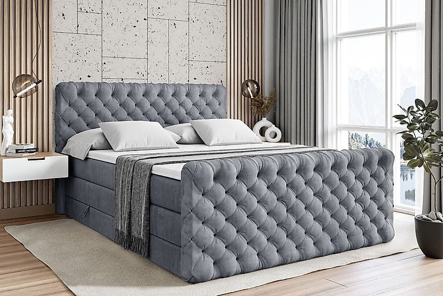 ALTDECOR Boxspringbett BOXI8-Z KING (Multipocket-Matratze H4, H3 Matratze B günstig online kaufen