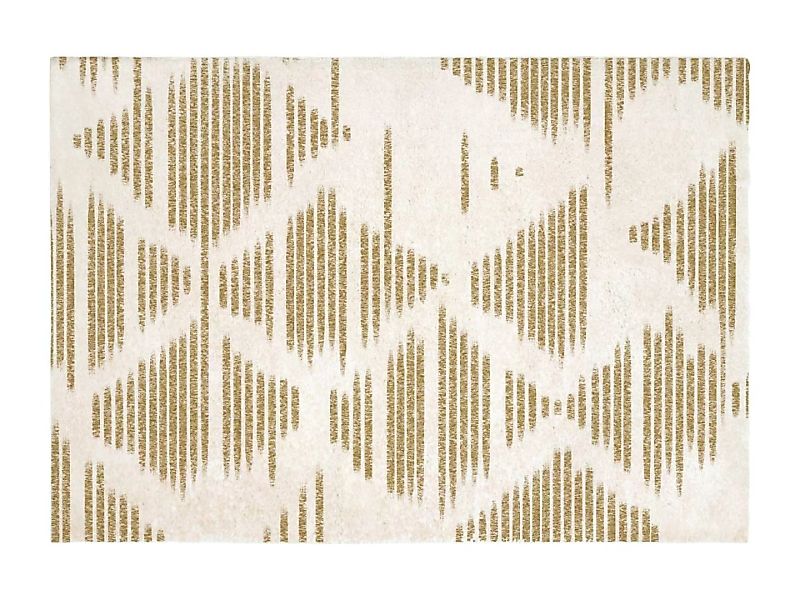 Hochflorteppich mit geometrischen Formen - 160 x 230 cm - Beige & Braun - T günstig online kaufen