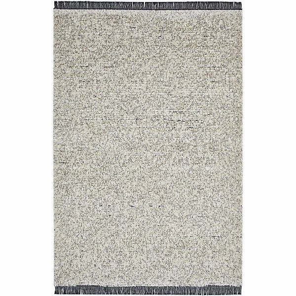 HOMCOM Hochflorteppich mit Fransen Beige-Grau 170 x 120 x 2,1 cm   Aosom günstig online kaufen