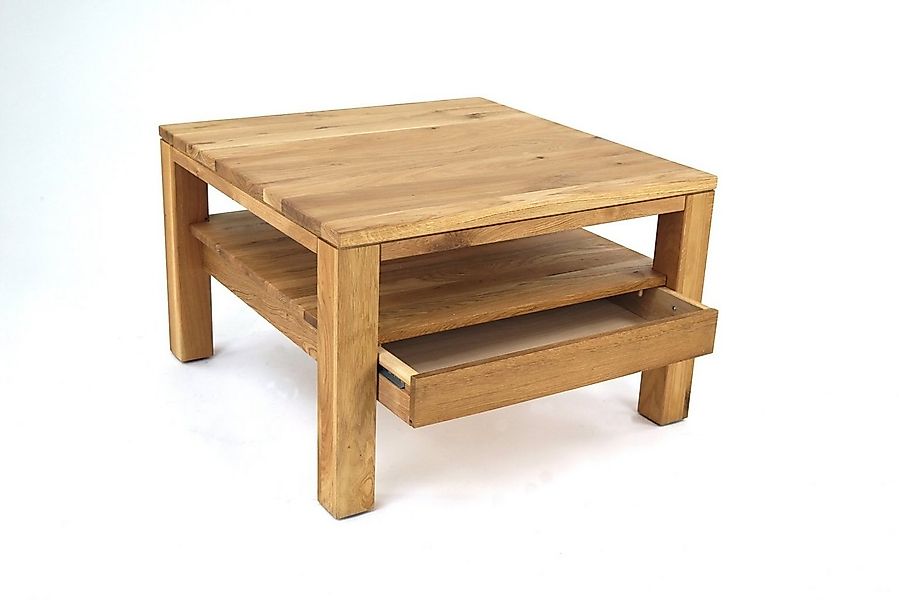 Concept GmbH Couchtisch in Eiche, Gestell Eiche - 70x48x70cm (BxHxT) günstig online kaufen
