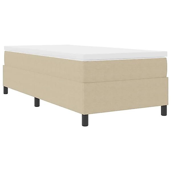 vidaXL Boxspringbett Hellgrau und Weiß 203 x 90 x 60 cm Cordstoff 3337446 günstig online kaufen