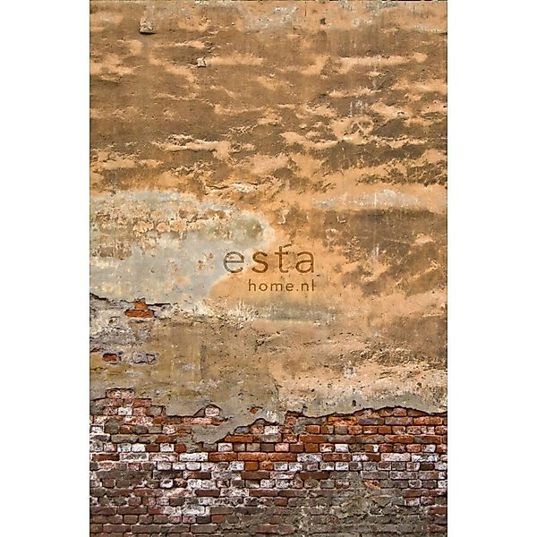 ESTAhome Fototapete Alte Toskanische Wand Orange 186 x 279 cm 157704 günstig online kaufen