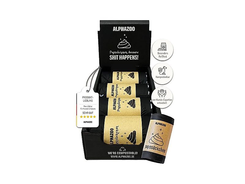 ALPHAZOO Hundekotbeutel Kotbeutel für Hunde I Pupssäckchen Hundebeutel, Kom günstig online kaufen
