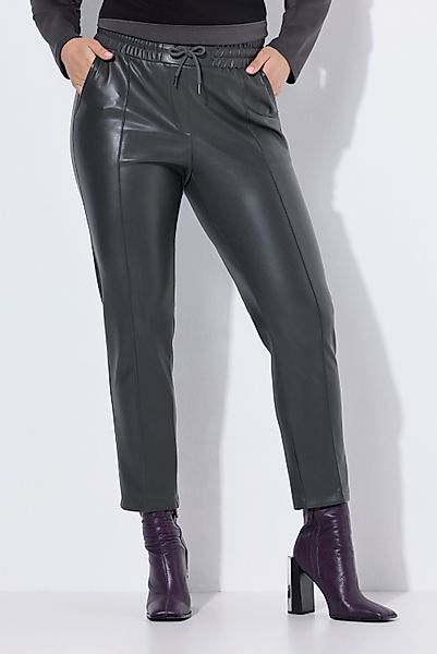 Ulla Popken Schlupfhose 7/8-Hose Lederoptik Biesen günstig online kaufen