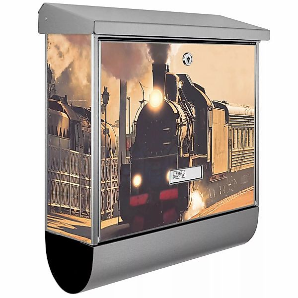 Banjado Briefkasten Edelstahl 38x39x12cm Mit Zeitungsfach Inkl. Montagemate günstig online kaufen