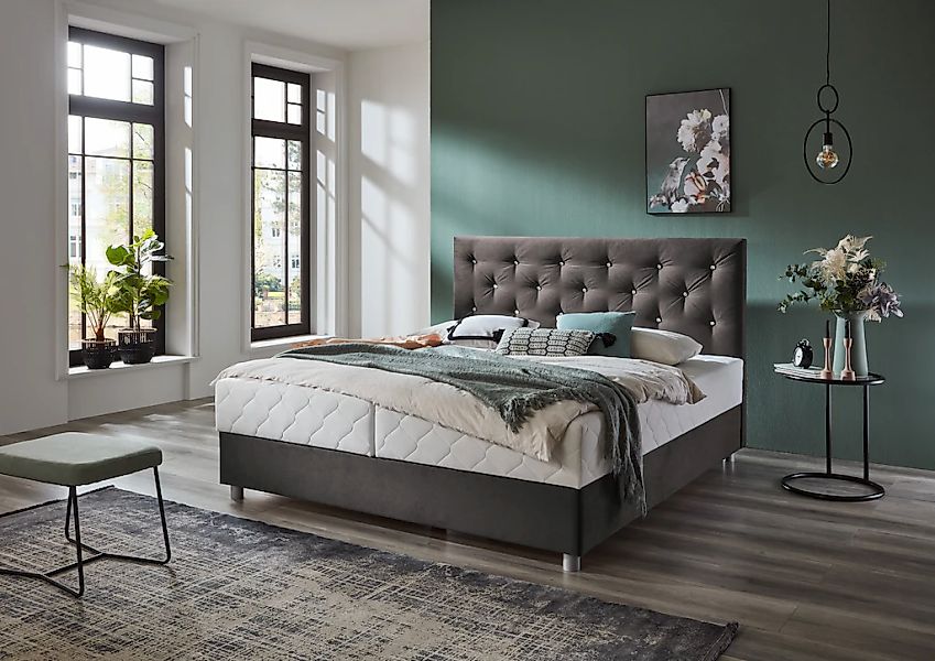 ATLANTIC home collection Boxbett "CELIA im hochwertiger Samtoptik", mit Tas günstig online kaufen