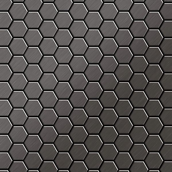 ALLOY Mosaik Fliese Massiv Metall Titan Gebürstet Dunkelgrau 1,6mm Stark Ho günstig online kaufen