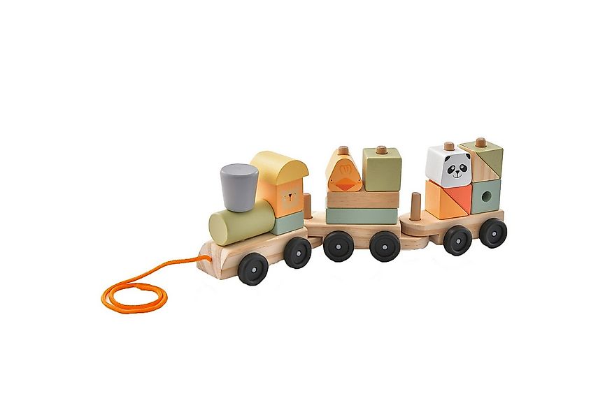 COSTWAY Spielzeug-Zug Kinder Holzeisenbahn Set, ab 3 Jahren günstig online kaufen