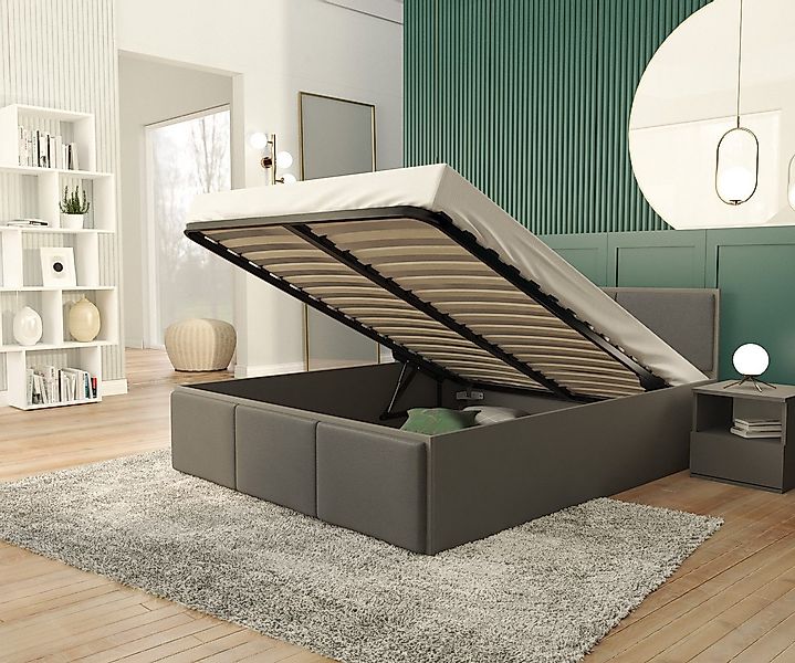 thematys Stauraumbett mit Bettkasten und Lattenrost 120x200, 140x200, 160x2 günstig online kaufen