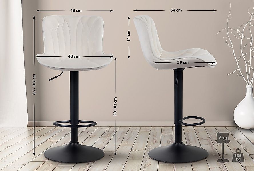 CLP Barhocker Linus (2er Set, 2 günstig online kaufen