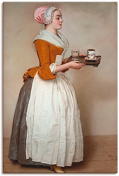 Artland Wandbild "Das Schokoladenmädchen. Um 1744/45" Frau 1 Stk. tlg. als günstig online kaufen