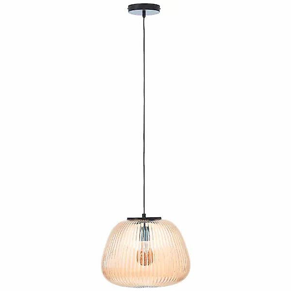 Brilliant Pendelleuchte »Kaizen« E27 1 Stk. Riffelglas, D 35 cm, E27, kürzb günstig online kaufen