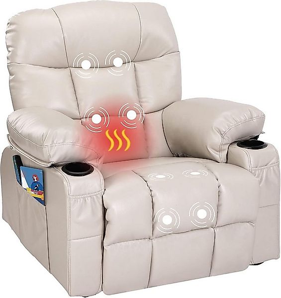 FANTASYLAB Relaxsessel mit Liegefunktion, Fernsehsessel mit Massagefunktion günstig online kaufen