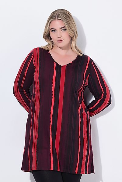 Ulla Popken Longshirt Longshirt Batikdruck A-Linie günstig online kaufen