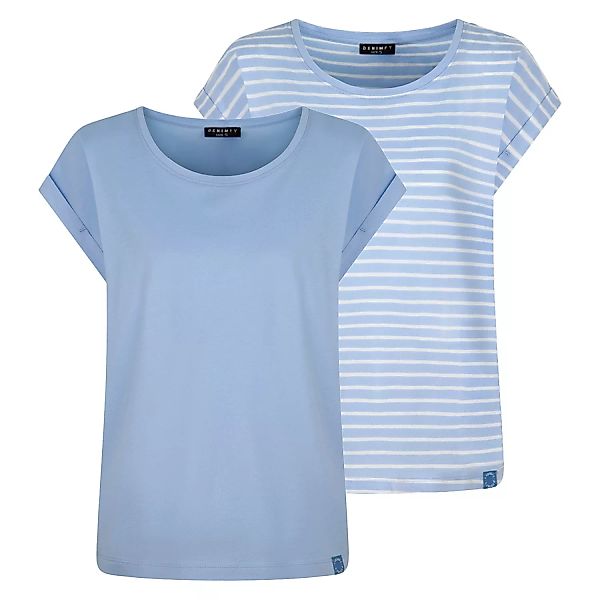 DENIMFY Tshirt Damen Baumwolle Regular Fit DFSophie 2er Pack Set günstig online kaufen
