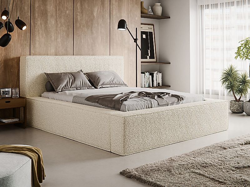 thematys Polsterbett mit Bettkasten, Stauraumbett, Bouclé günstig online kaufen