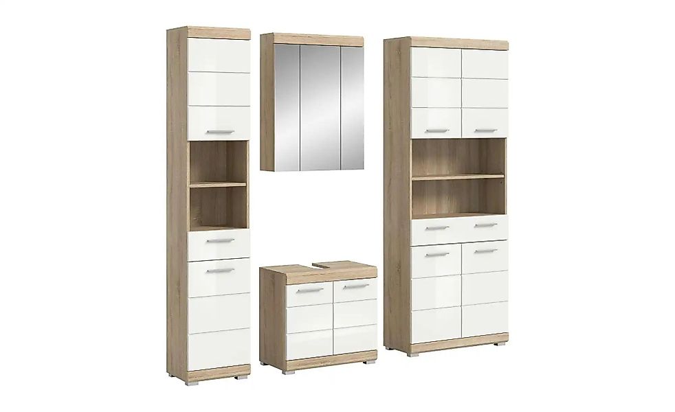 Badmöbel-Set SCHLOONSEE  4 teilig  bestehend aus: Hochschrank schmal  WBU günstig online kaufen