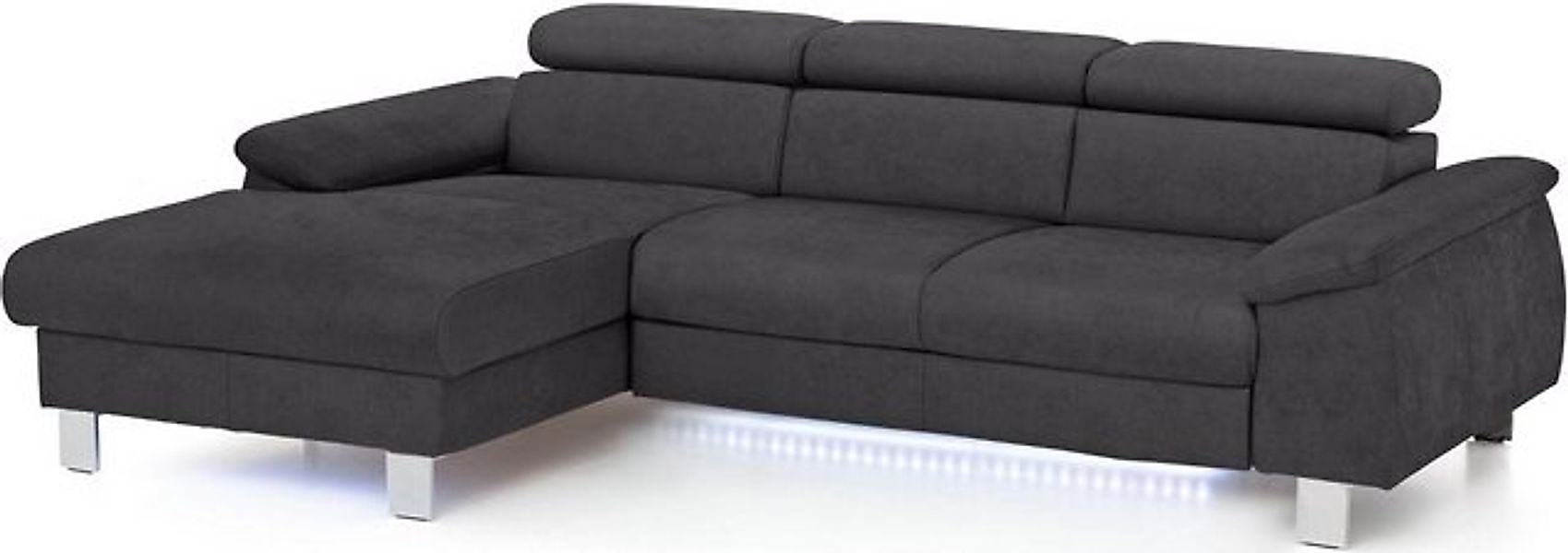 COTTA Ecksofa Komaris, Ecksofa, wahlweise mit RGB-LED-Beleuchtung und Bettf günstig online kaufen