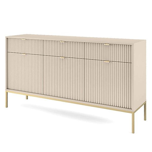 Selsey Sideboard VELLORE, 3-türig mit geriffelten günstig online kaufen