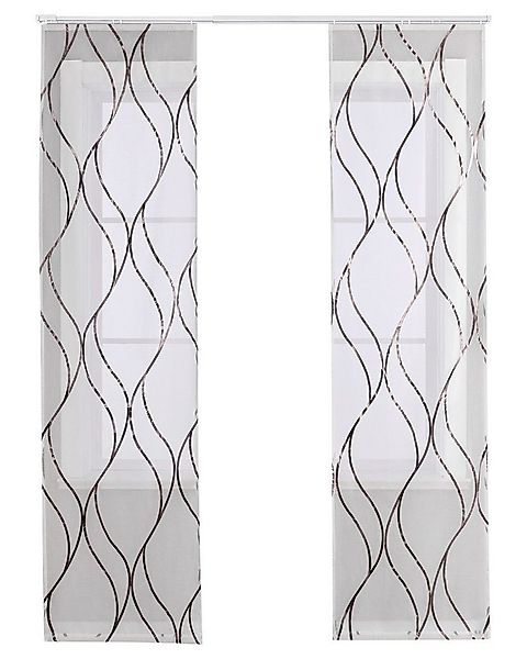 Joyswahl Schiebegardine (2 St), Klettband, transparent, Voile, Moderne Fläc günstig online kaufen