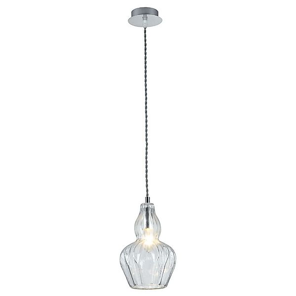 Pendelleuchte Eustoma mit formschönem Glasschirm Transparent günstig online kaufen