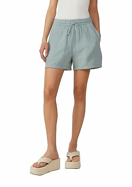 QS Shorts, im Crinkle-Look und mit Bindeband günstig online kaufen