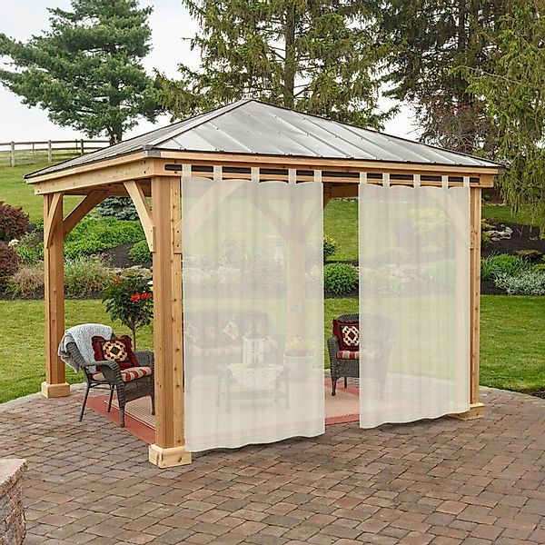 Qelus Outdoorgardine Wasserdicht Outdoorvorhänge,Sonnenschutz balkon Gardin günstig online kaufen