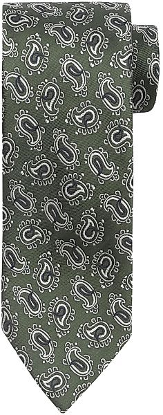 Suitable Krawatte Seide Grün Paisley - günstig online kaufen