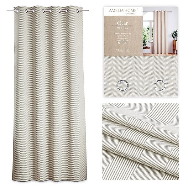 AmeliaHome Vorhang Vorhang Gardine Einfarbiges Muster günstig online kaufen