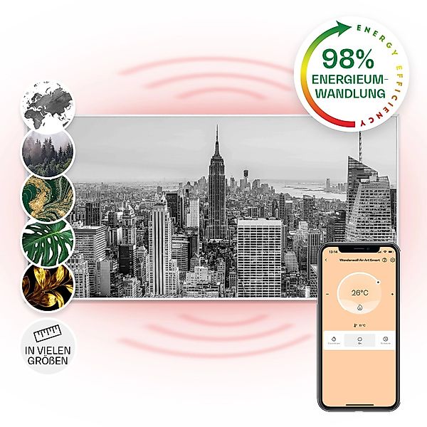 Klarstein Wonderwall Air Art Smart Infrarotheizung Wandinstallation App-Ste günstig online kaufen