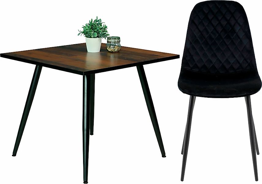 HELA Essgruppe »Mira«, (Set, 5 tlg.), verschiedene Farben/Dekore, Stuhl Sam günstig online kaufen
